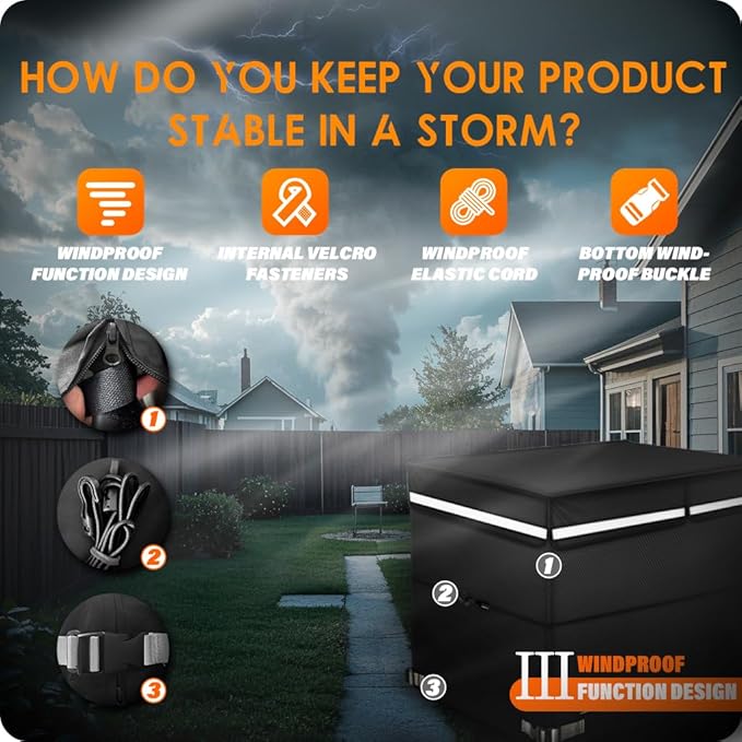 Generator Covers While Running, 32x24x24 inch Generator Cover, 900D+210D Heavy Duty Waterproof, Top Can Be Opened for Refueling. All-weather Generator Protective Cover.Black