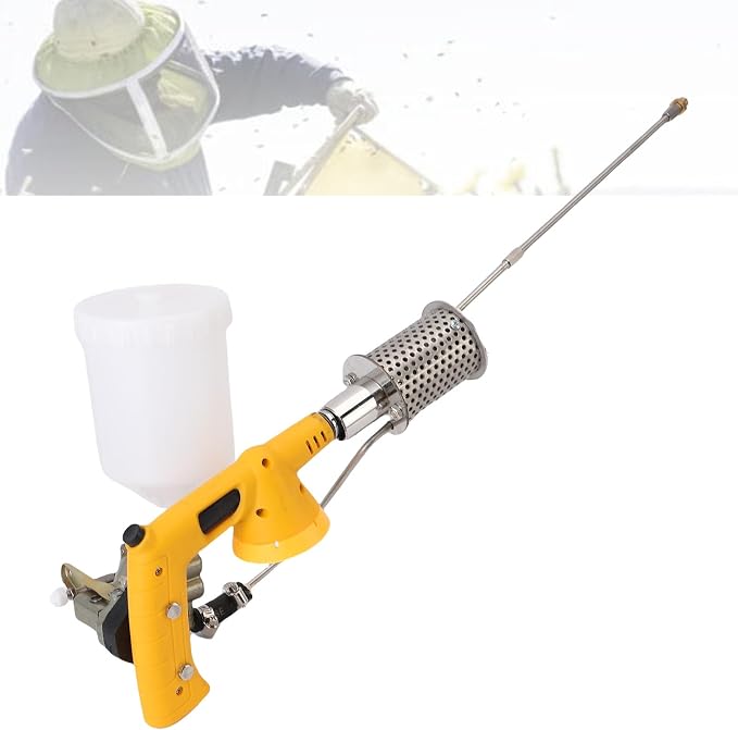 Omabeta Bee Fogger Efficient Beehive Heating Sprayer for Beekeeping Tool for Hives and Productivity ABS Stainless Steel