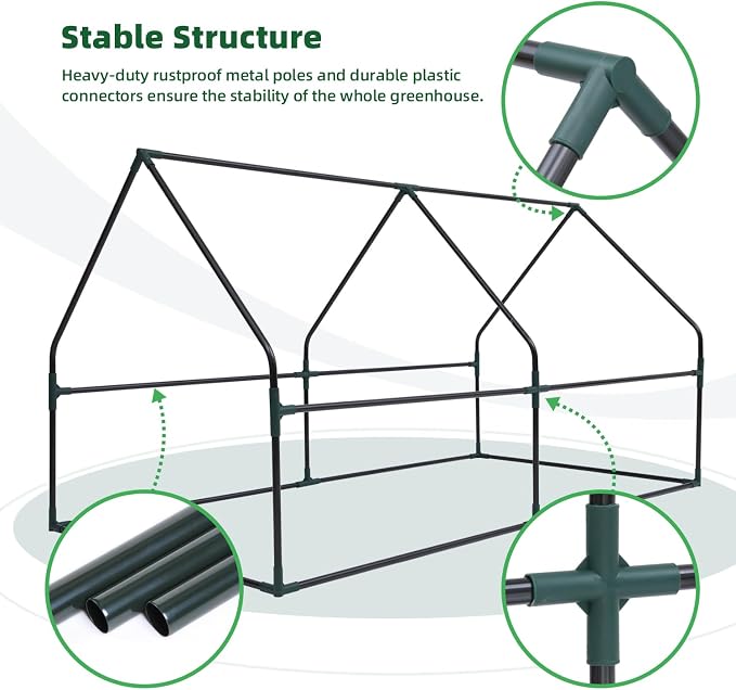 Ohuhu Portable Mini Greenhouse, 71"x36"x36"+ Greenhouse Repair Tape Plastic