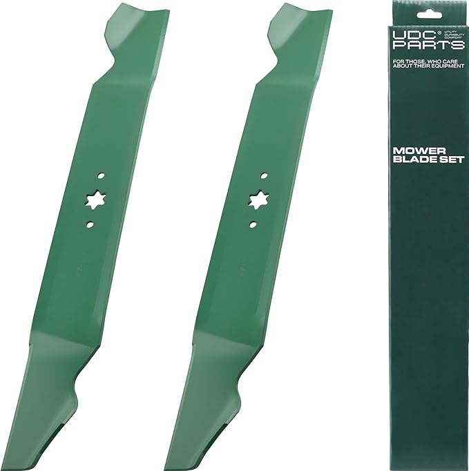 UDC Parts 942-04244A Mower Blades Replacement for Enduro Cub Cadet 46 Inch LT46 XT1 XT2 LTX 1046 942-04290A RZT L46 Troy Bilt Craftsman T240 742-04290 / Mulching 6 Point Star / 2 Pack
