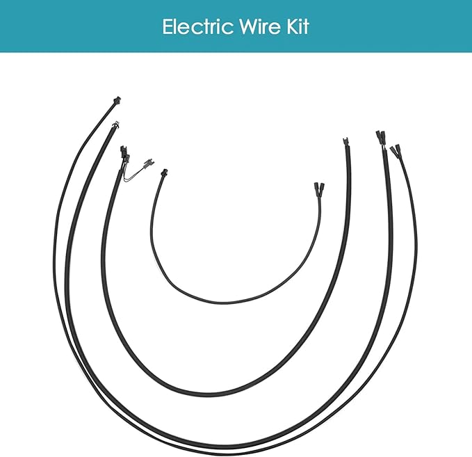 Electric Wires Kit Replacement Parts for Masterbuilt Gravity Series 560/1050 XL Digital Charcoal Grill Smoker, Replacement Parts Kit Include Fan Wire + Lid Wire + Hopper Lid Wire + Ash Door Wire