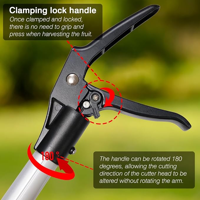 5.91-9.84FT Tree Pruners Long Reach with 4 Nodes Adjustment, Extendable Tree Pruner, Ergonomic Grip, Telescopic Tree Pruner Ideal for Fruit Picking, Deadheading And Pruning