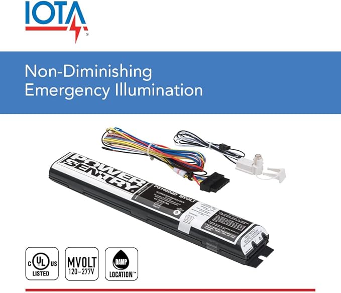 Lithonia Lighting, Power Sentry Emergency Battery Back Up, T5 and T8 Compatible Fluorescent Ballast with 1400 Lumen Output, 90 Minute Operation, UL Listed (PS1400QD MVOLT M8)