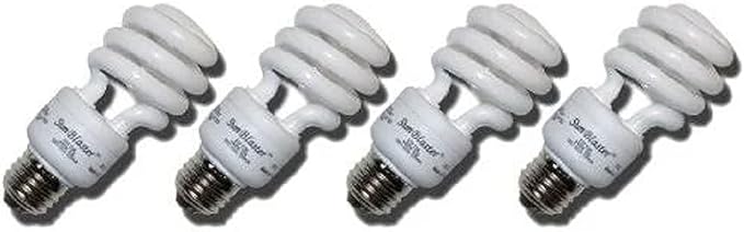 SunBlaster SL0900151 13 Watt Indoor Energy-Efficient Plant Grow Light Set with 4 CFL Lightbulbs for All Year Usage in Home
