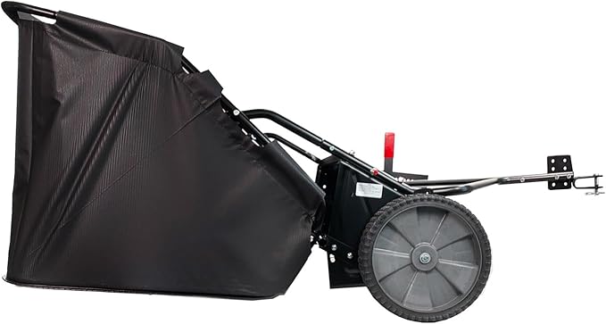 Brinly 42" Tow-Behind Lawn Sweeper in Hammered Finish with High-Velocity Brushes, Textured Black