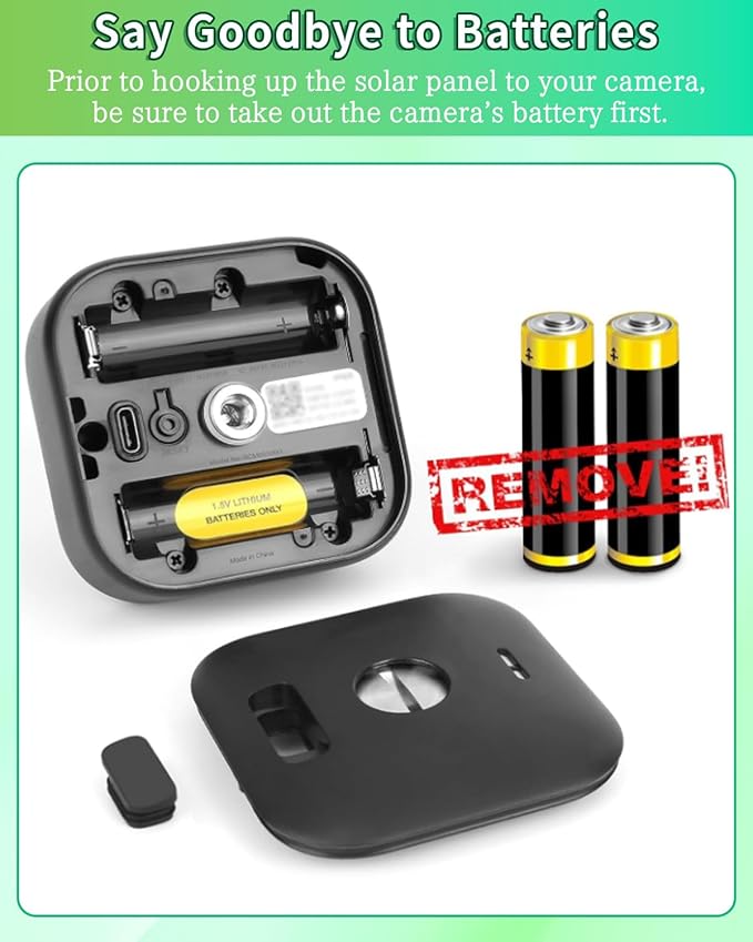 Solar Panel for Blink Camera, 3W Solar Charger Built-in 2600mAh Battery,IP65 Waterproof Solar Panels for Blink Outdoor 4(4th Gen)/ Outdoor(3rd Gen) XT3 & XT2/XT Camera, with 9.8ft Cable, 2 Pack
