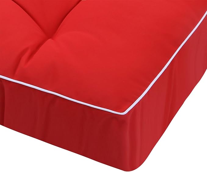 3 Seat 57 Inches Outdoor Porch Swing Cushions,Water-Resistant Tufted Patio Swing Replacement Cushions