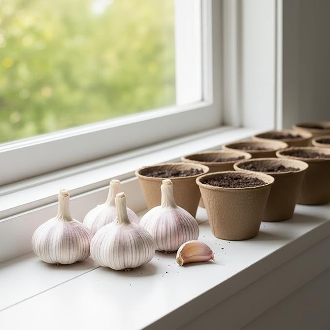5 Pack Chesnok Red Garlic Bulbs for Planting Large Hardneck Garlic Cloves Garlic Seeds for Planting Cold Climate Ready Garlic Bulbs for Planting Home Garden Raised Beds Fall or Spring