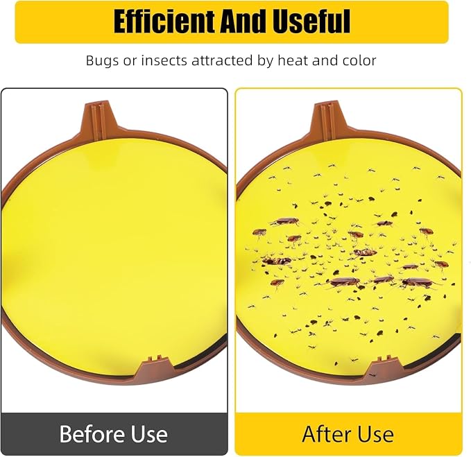2026 Flea Traps for Inside Your Home 4PACK, Flea Light Trap for Indoor Flying Insect Control Trapper with 12 Bulbs, 12 Sticky Pads Refills Bed Bug Trap for House Indoor