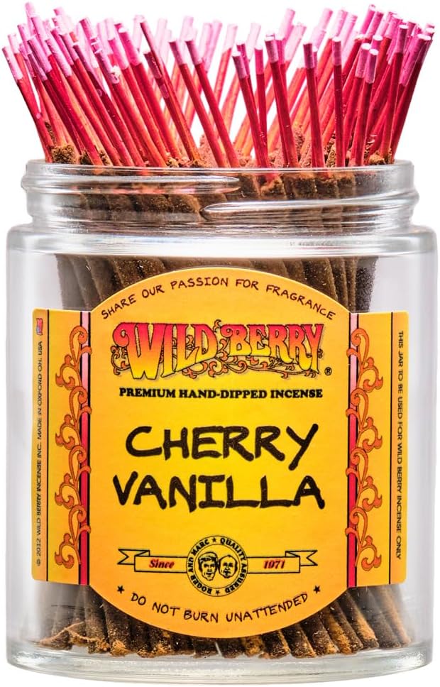 Wild Berry Shorties Incense Sticks - Hand Dipped in The USA (100 Count) - 4 inch (Cherry Vanilla)
