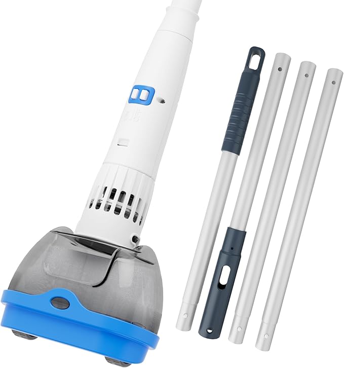 Rechargeable Hot Tub Vacuum Cleaner for Spa - Magnetic Drive System, Ultra Fine Mesh Filter for Small Particle, Spot Cleaning for Above-Ground Inground Pools, 60 Mins