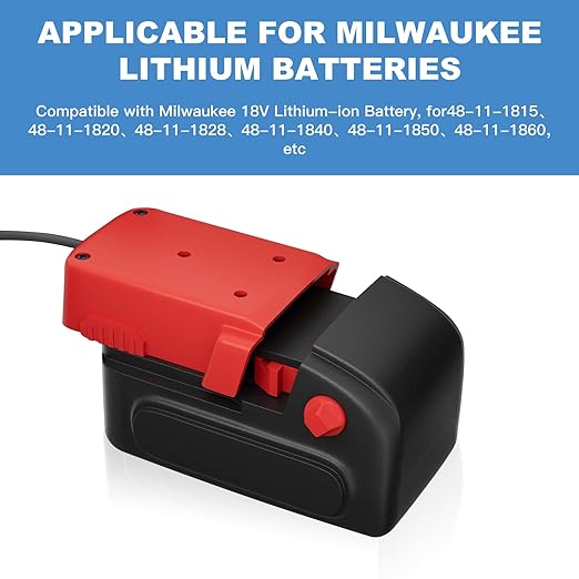 Power Cable and Battery Adapter, Compatible with/Replacement for Mil.waukee Batteries, 3.2FT Plug-and-Play Design, DC Power Cable Cord for Starlink Mini, 1M Starlink Mini Accessories (for Mil.waukee)
