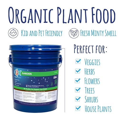 FOOP Garden - Organic Liquid Plant Food Made from Fish Manure (with Fresh Minty Scent) | Fish Fertilizer Alternative Perfect for Veggies, Herbs, Flowers, Trees, Shrubs | OMRI Listed (5 Gallons)