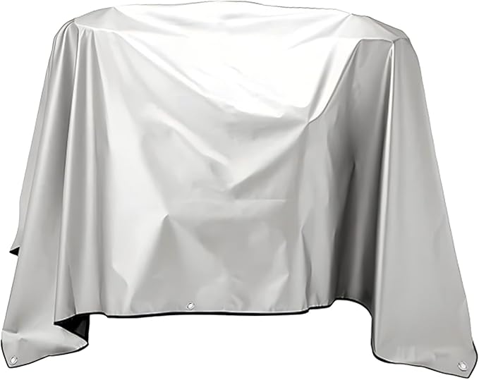Jumbo Machine Cover - Breathable, Rust Preventing, Water & Dust Proof, Tear Resistant Silver (Silver+Black, 112.20*72.83)