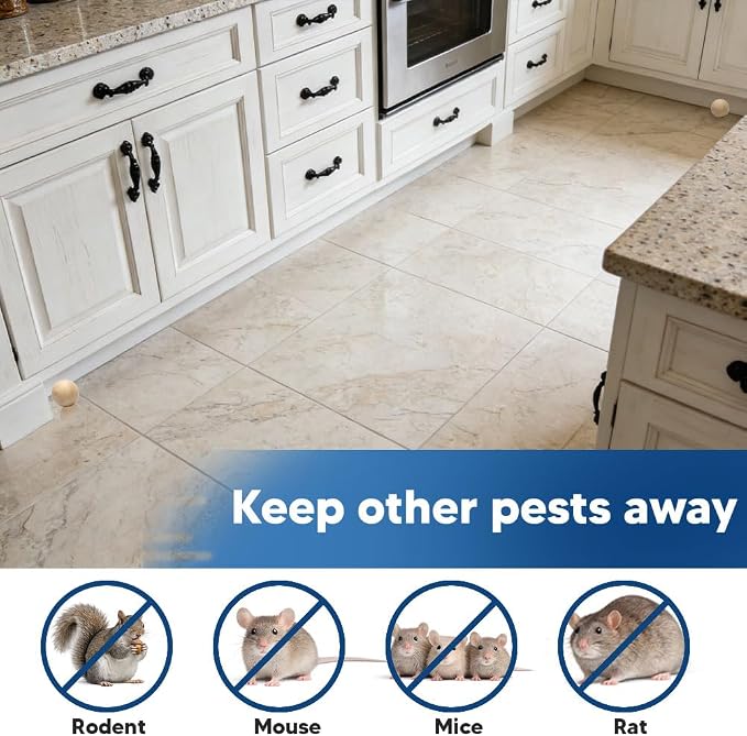 CONKAT Rodent Repellent Indoor, Mice Repellent, Rat Repellent for Outside, Peppermint Balls for Mice, Safe for Kids and Pets, Mouse Repellent Indoor/Outdoor– 8 Packs