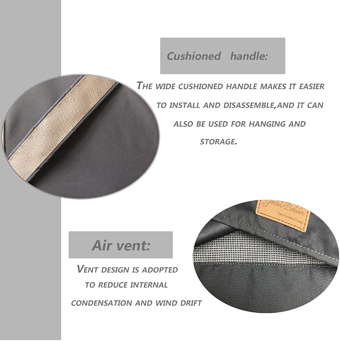Patio Chaise Lounge Cover Waterproof, Heavy Duty Outdoor Lounge Chair Covers, Dark Grey Durable Patio Furniture Covers, 2Pack, 68"L*28"W*30"H