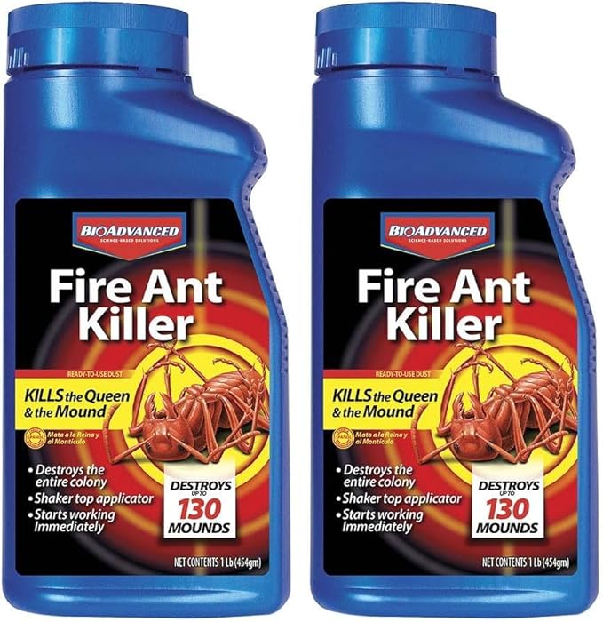 BioAdvanced Ant Killer Outdoor, Dust, 1 lb, 130 Mounds, Ant Powder Killer Outdoor (Pack of 2)