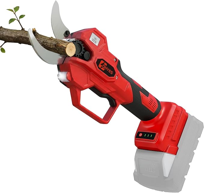 ohyes Pruning Shears Max 1.6IN Cutting Diameter Compatible with Milwaukee 18V Battery Packs with LCD Display SK7 Blade ohyes For Gardening & Tree Pruning(Battery not included)