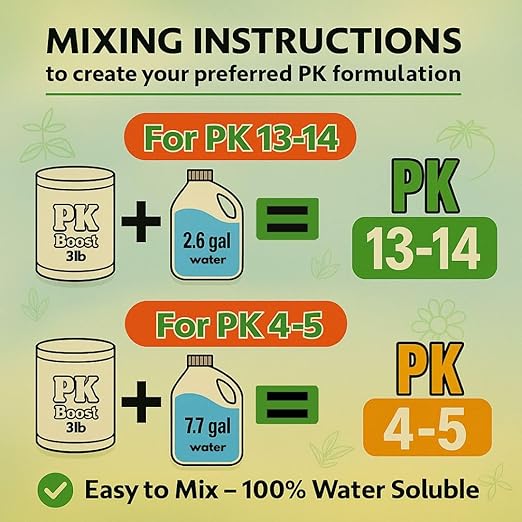 PK Boost - Hydroponic Flower Booster - Bud Enhancer - Blooming Booster - Highly Concentrated Phosphorus and Potassium - Pure Tech Grade Fertilizer - Flower Increaser