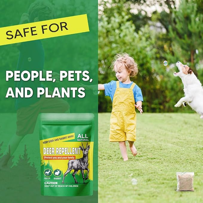LAQDECDV Deer Repellent, Rabbit Repellent Outdoor, Bunny Repellents for Plant, Deer Repellant for Garden, Rabbits Deterrent for Yard, Keep Deer Away from Flowers/Trees-10P