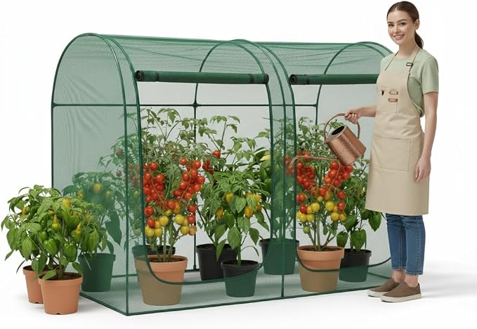 Crop Cages for Garden Plant: 8.2x4.1x6Ft Shade Cloth Plant Cage, Plant Netting Cover with Zipper, Raised Bed Cover, Plant Cover from Animal Wind-Resistant Garden Cage for Fruit Vegetable Flower