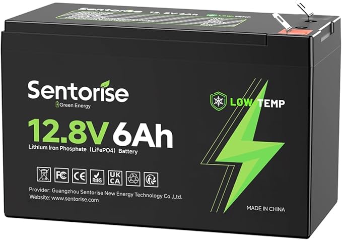 12V 6Ah LiFePO4 Lithium Battery, 3000+ Deep Cycles Batteries for Power Wheel, Kids Ride on Toys, Fish Finder
