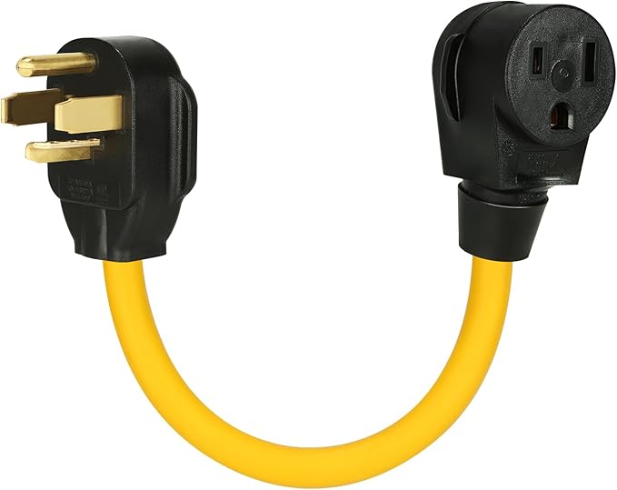 PLIS NEMA 14-30P to 6-50R Welder Adapter Cord, 30 Amp 4 Prong Dryer Male Plug to 50 Amp Welder Female Connector, for Welding Machine EV Charger, STW 10 AWG ETL Listed