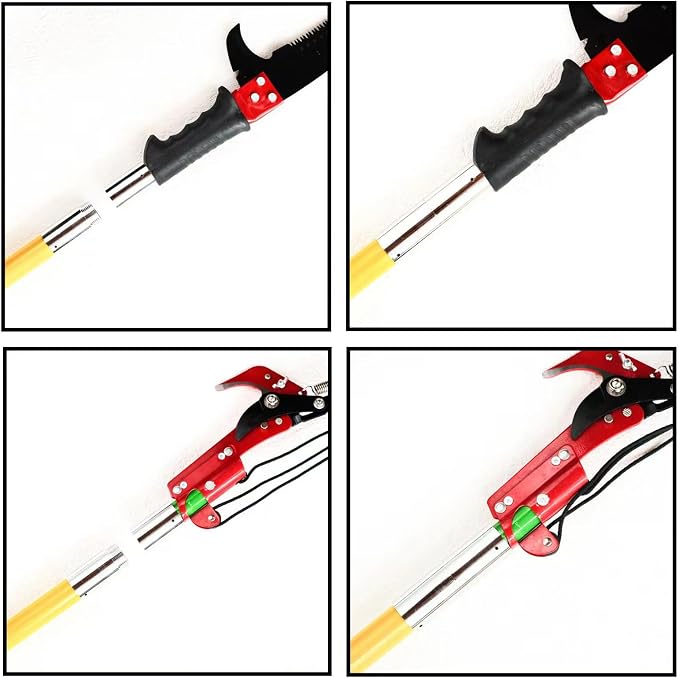 2-32 Feet Pole Saws For Tree Trimming Manual Pole Saw Tree Trimmers Tree Pruner Extendable Tree Pole Saw Green