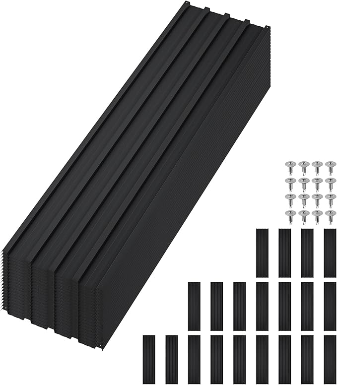 GarveeLife 20Pcs Metal Roofing Panels for Carport, Heavy Duty Metal Carport Kits, Galvanized Steel Corrugated Panels, for Patio Outdoor Garden, 73.2 in x 16.8 in
