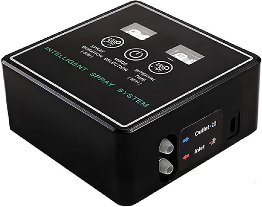 Reptile Fogger Smart Spray System with Touchscreen Controller, Automatic Reptile with Timer, Low Noise 360° Adjustable Misting Nozzles for Terrariums, Amphibians, Lizards, (10m 4 Nozzles)