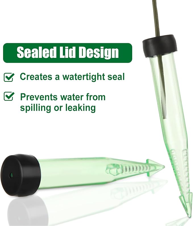 LDHHYH 150 Pack 4 Inch Floral Water Tubes with Caps, Plastic Green Flower Water Tubes, Water Tubes for Flower, Single Floral Tubes for Fresh Flower Arrangement Decoration