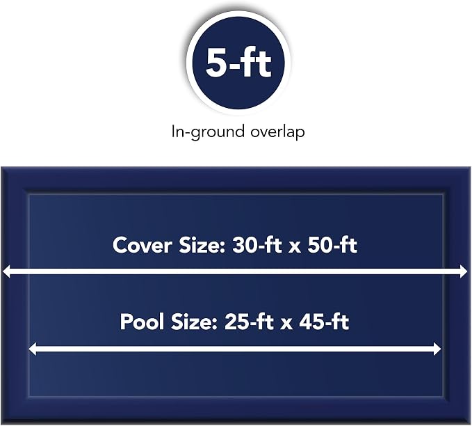 Blue Wave 8-Year 25-ft x 45-ft Rectangular In Ground Pool Winter Cover