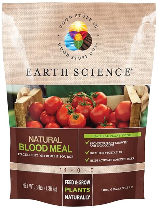 Earth Science Blood & Bone Meal Plant Food Bundle – Organic Nitrogen & Phosphorous for Thriving Plants – Ideal for Gardens, Flowers, Bulbs, Trees & Shrubs – Natural Fertilizers for Vibrant Growth