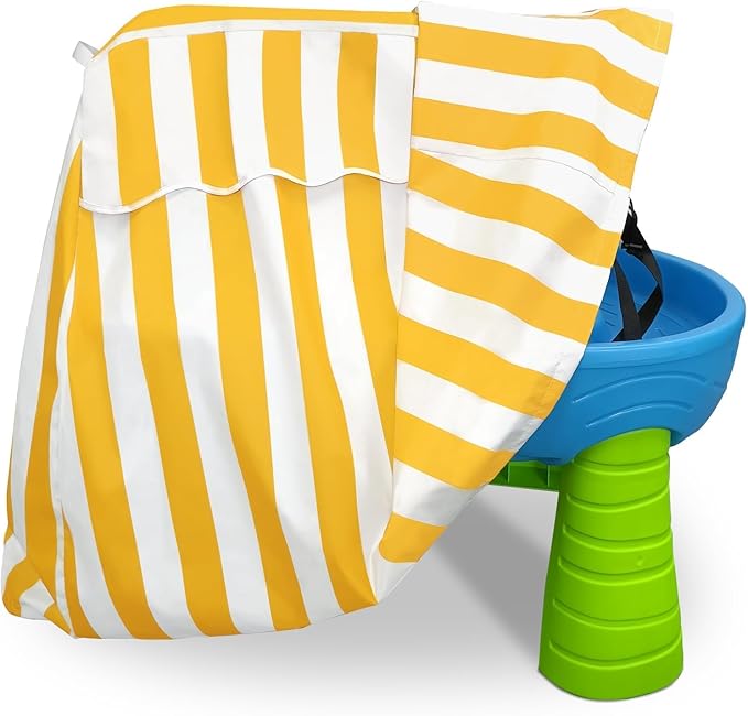 AKEfit Kids Water Table Cover Fits Rain Showers Splash Pond Water Table for Toddlers, Waterproof Dustproof Outdoor Toys Cover, Yellow White