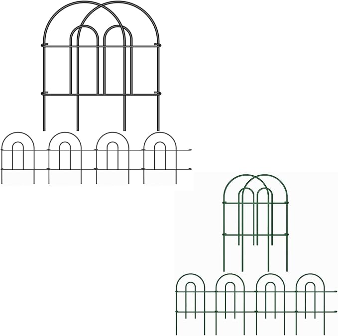 AMAGABELI GARDEN & HOME 35 Panels Decorative Garden Fence 50ft (L) x 18in(H)