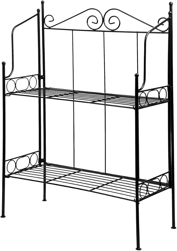 Esschert Design Metal Black Folding Plant Stand 25.9 x 56.5 x 79.3 cm