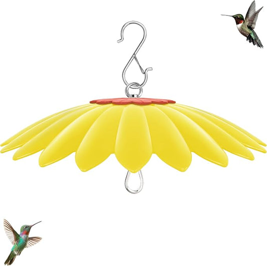 10.5 inch Hummingbird Feeder Shade Dome Cover,Rain Guard,Weather Guard for Bird Feeder, Umbrella Cover for Bird House for Outdoor,Squirrel Guard,Flower Design(Yellow)