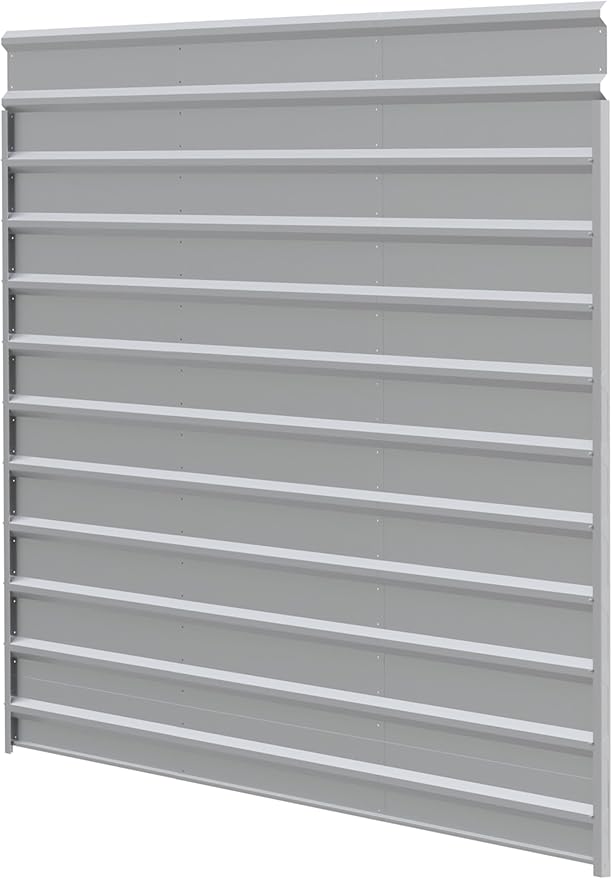 Arrow 15' x 9' One-Sided Carport Enclosure Wall Kit for 7' or 9' Carports, Heavy-Duty Galvanized Steel Carport Enclosure Panel, 1 Wall, Eggshell