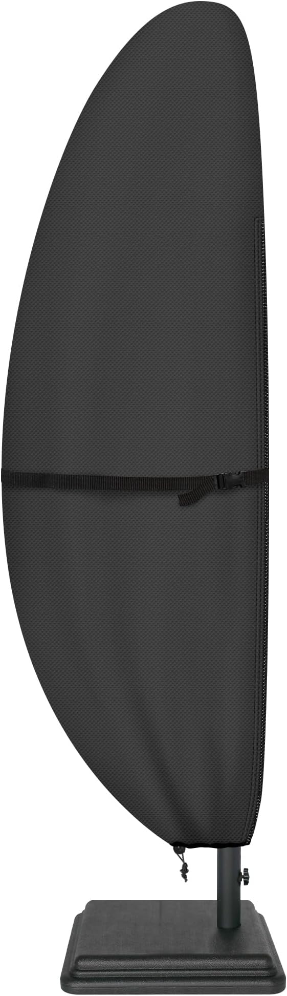 ULTCOVER Patio Parasol 600D Waterproof Outdoor Offset Banana Style Umbrella Cover - Fits Cantilever Offset Umbrella 12-14 Feet, Black