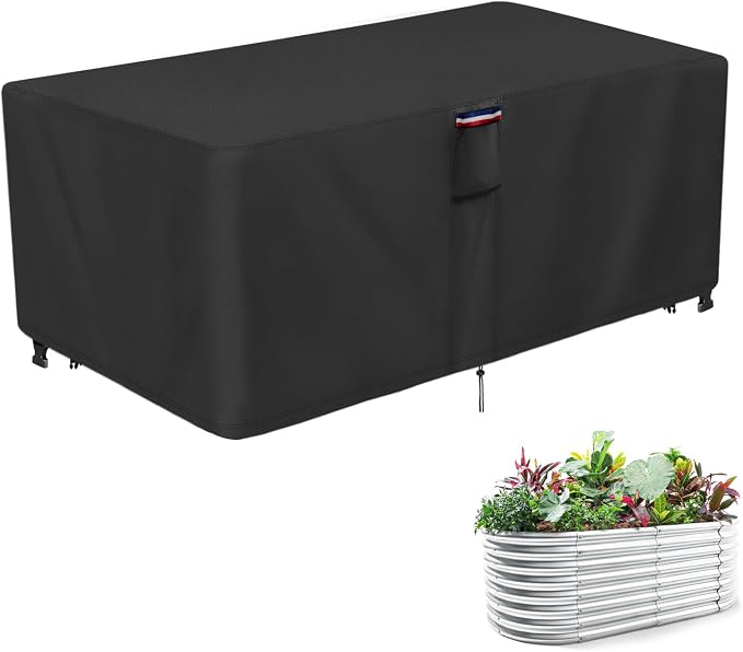 6x3 FT Raised Garden Bed Cover - Heavy Duty Frost Cover for Outdoor Winter Frost Cold Weather Plant Freeze Protection Covers, Black 73" x 37" x 25"