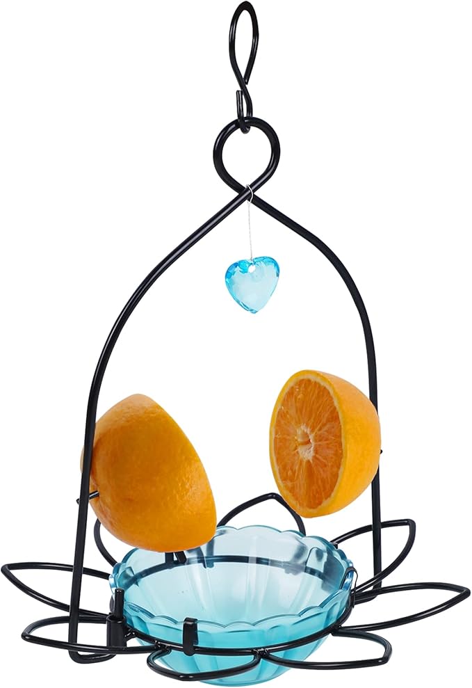 FORUP Oriole Bird Feeder, Orange Fruit Oriole Feeder (Blue)