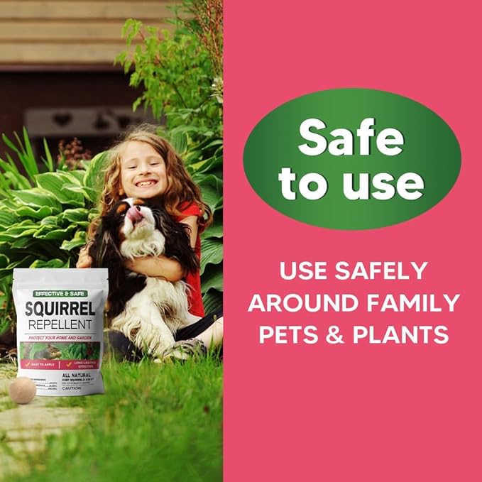 Squirrel Repellent for Yard & Garden, Peppermint Chipmunk Repellent, Squirrel Deterrent for Attic Garage/Bird Feeders, Keep Squirrels Away, Safe to Pets & Kids- 8 Pack