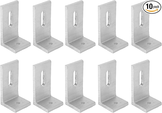 10Pcs L Foot Solar Mount, Aluminum Alloy Photovoltaic Panel Mounting Bracket, Photovoltaic Mount, Waterproof Solar Panel Bracket for Roof PV System