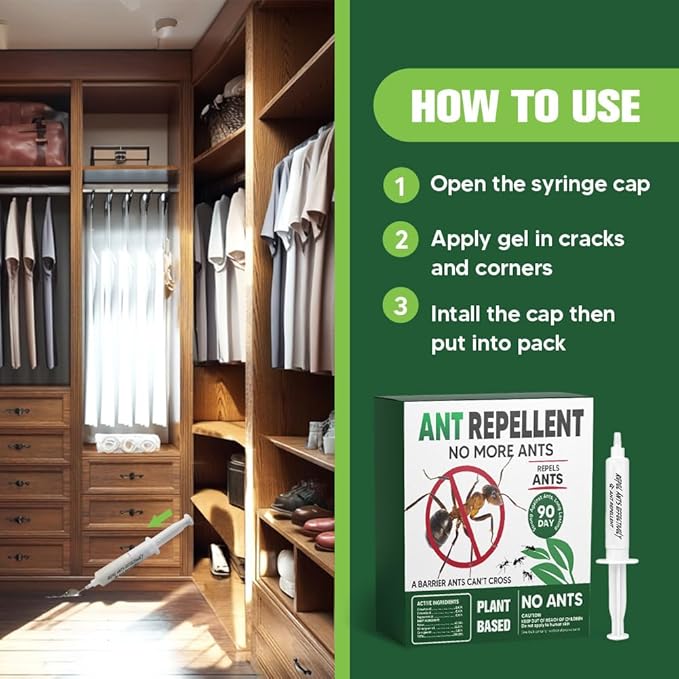Keep Ants Away Indoor Pet Safe, Get Rid of Ant, Keeps Ants Away from Kitchen/Pantry/Entry Areas, Easy to Use- 6P