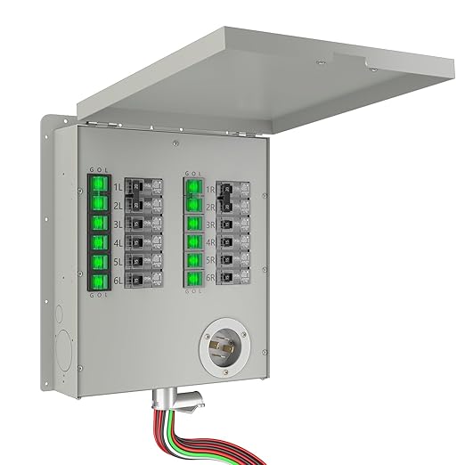 Nature's Generator Transfer Switch12-Circuits 120/240V 30A Non-Automatic Power Transfer Kit UL Approved