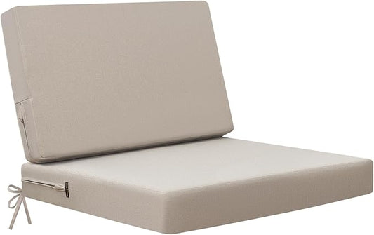 idee-home Outdoor Chair Cushions for Patio Furniture, Outdoor Seat Cushion | Waterproof Couch Hampton Bay Deep Seat Replacement Chair Cushions for Garden Backyard Deck 28.5 x 28.5