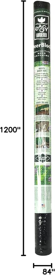 Easy Gardener 6050AZ Netting and Fencing, 7 ft X 100 ft, Black (Pack of 2)