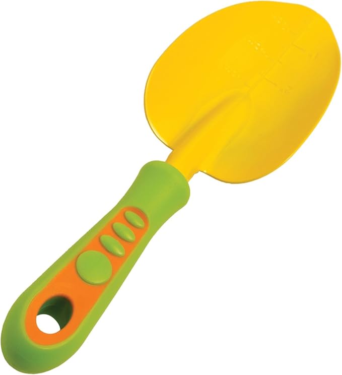 Curious Gardener 12 Piece Gardening Tool Set for Kids Ages 4-8 Years - Grower's Set - Includes Trowel, Shovel, Shears, 3 Nursery Pots, 3 Markers, and 2 Marker Sticker Sheets