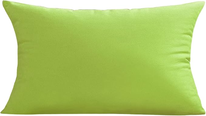 VAKADO 12x20 Outdoor Waterproof Throw Pillow Covers Set of 2 Decorative Outside Patio Furniture Cushion Cases Decor for Garden Bench Porch Couch Tent,Green