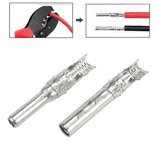100PCS (50 Pair) MC4-Compatible Solar Connector Kit, 50 Pair Male & Female Pins Connectors for Solar Panel PV System Installation
